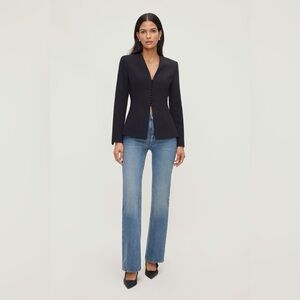 Plunge Small Button Blazer - medium